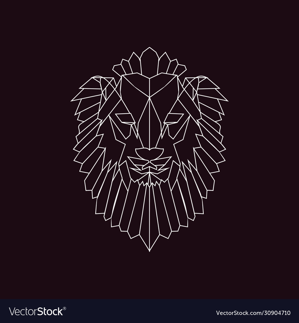 Geometric abstract lion head logo Royalty Free Vector Image Geometric abstract lion head logo Royalty Free Vector Image