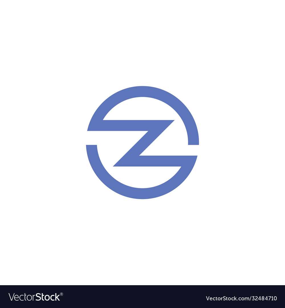 Initial letter z or zz logo design template