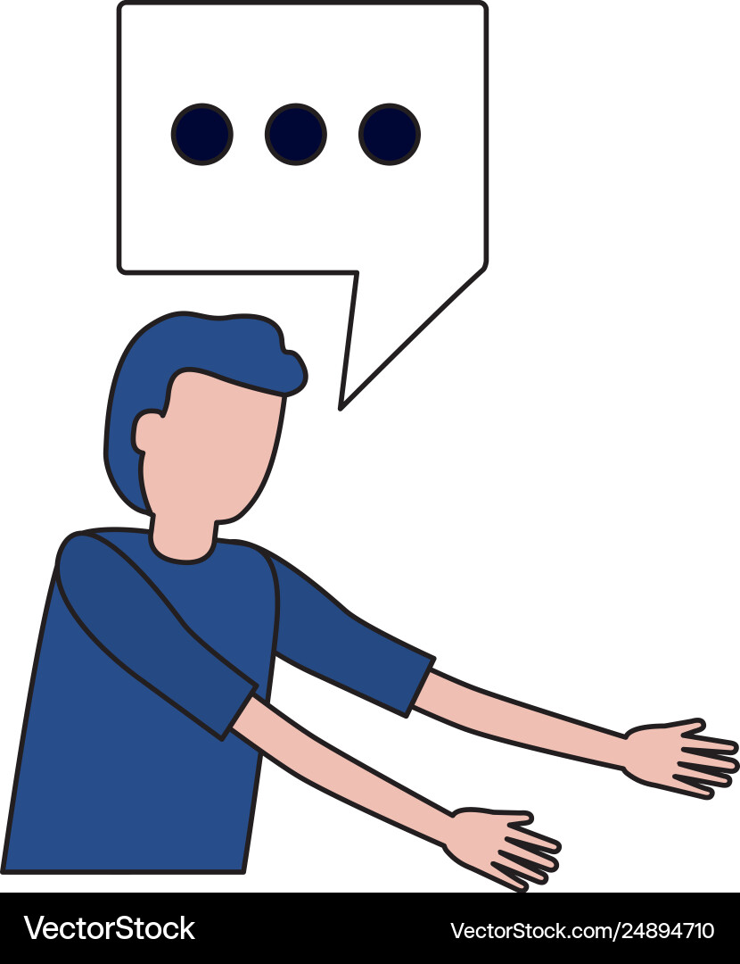 Man speech bubble Royalty Free Vector Image - VectorStock