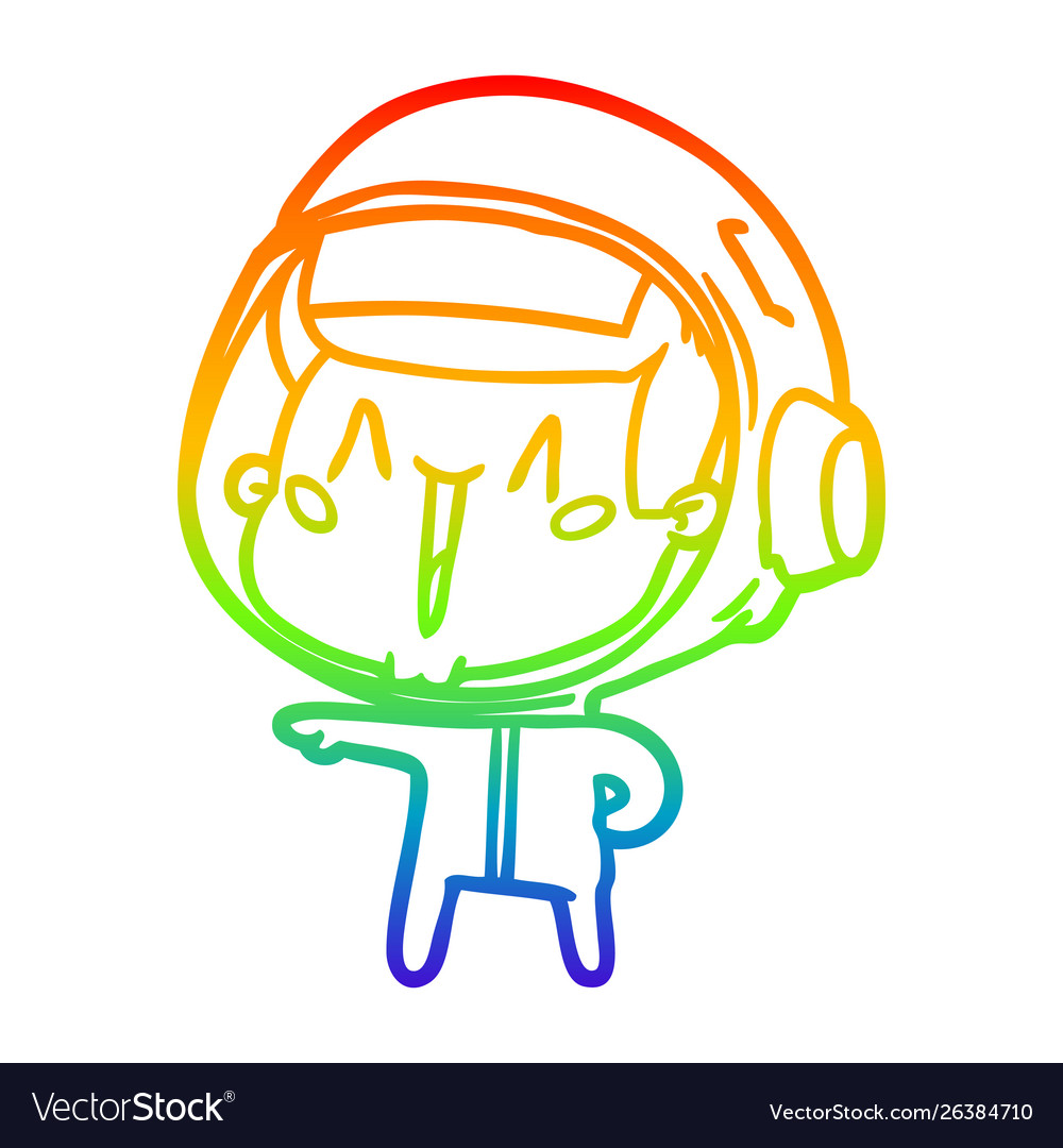 Regenbogen Gradienten Linie Zeichnung Happy Cartoon