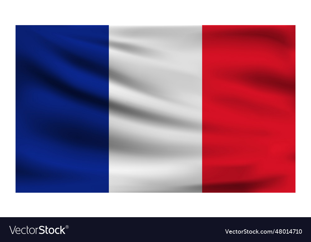 Realistic national flag of france current state Vector Image