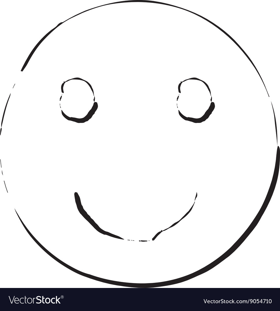 Smile face grunge icon symbol emoji Royalty Free Vector