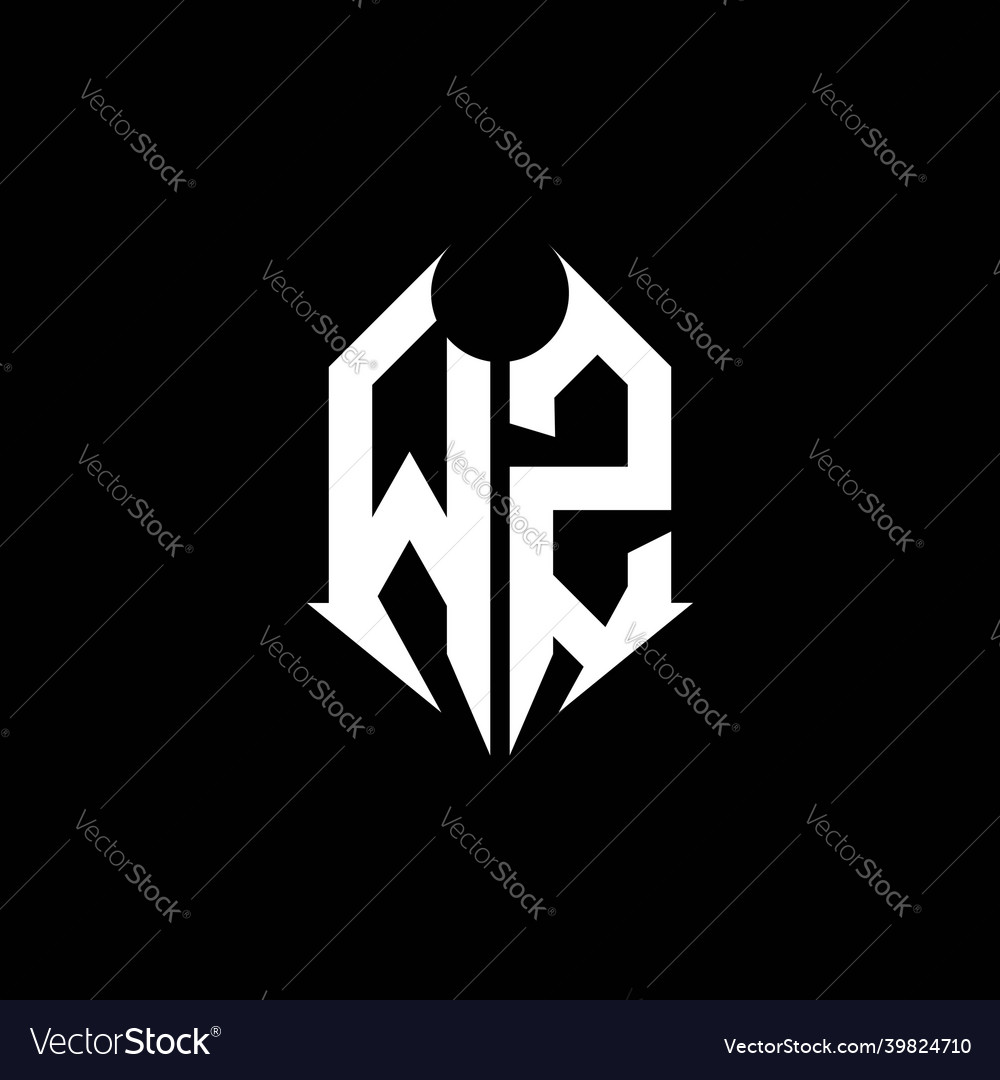 Wz logo monogram design template