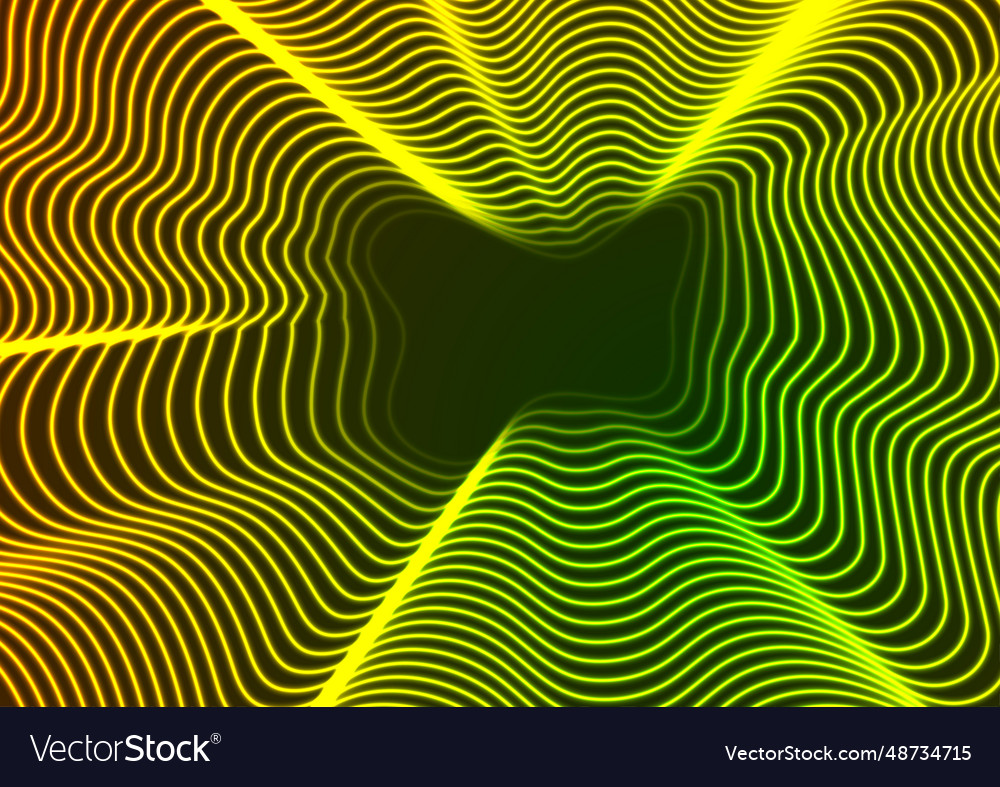 Abstract bright neon waves background