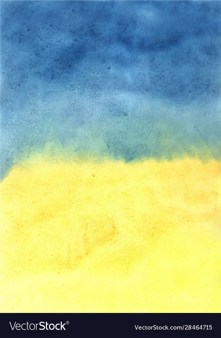 Abstract yellow and indigo blue watercolor vector image Abstract yellow and indigo blue watercolor