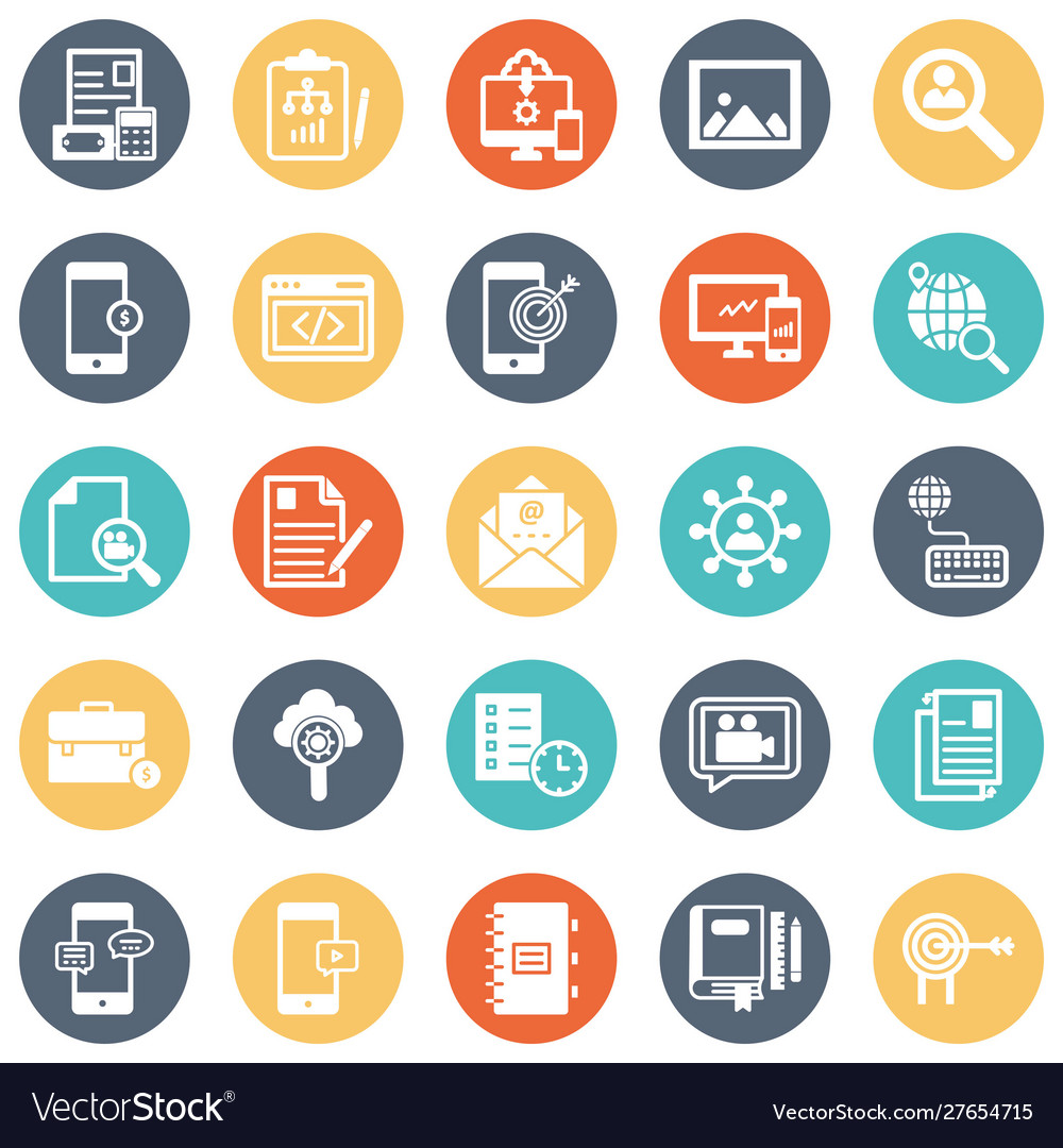 Digital system icons set every single icon