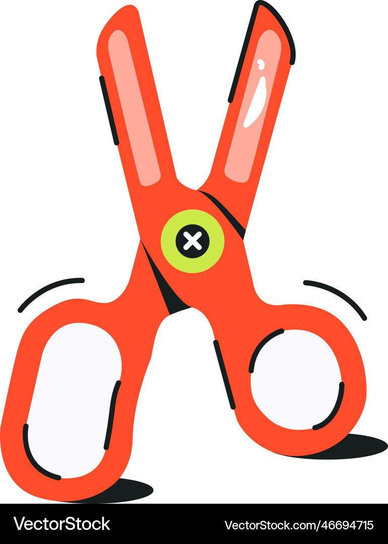 Plastic scissors Royalty Free Vector Image - VectorStock