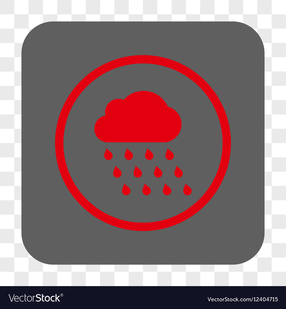 Rain cloud rounded square button