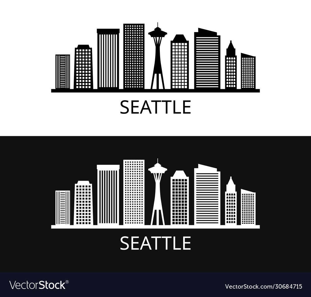 Seattle Ikone auf weißem Hintergrund