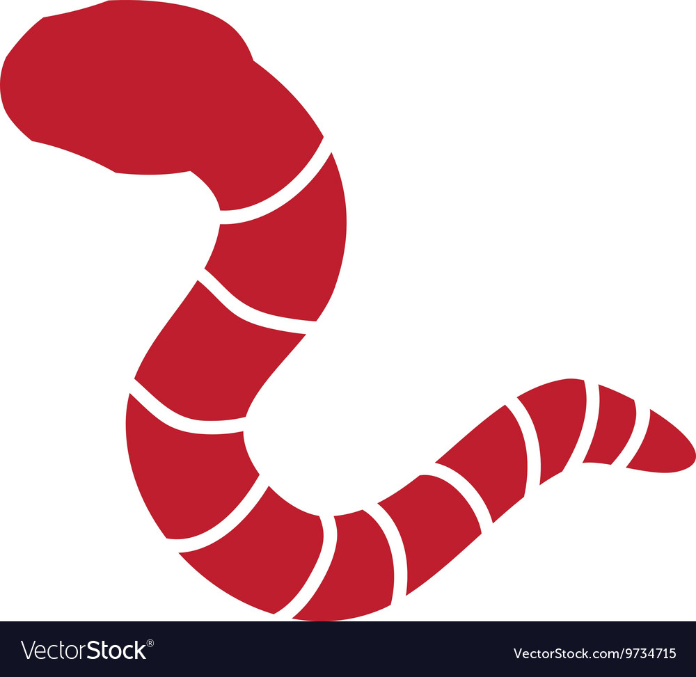 Worm icon Insect design graphic Royalty Free Vector Image