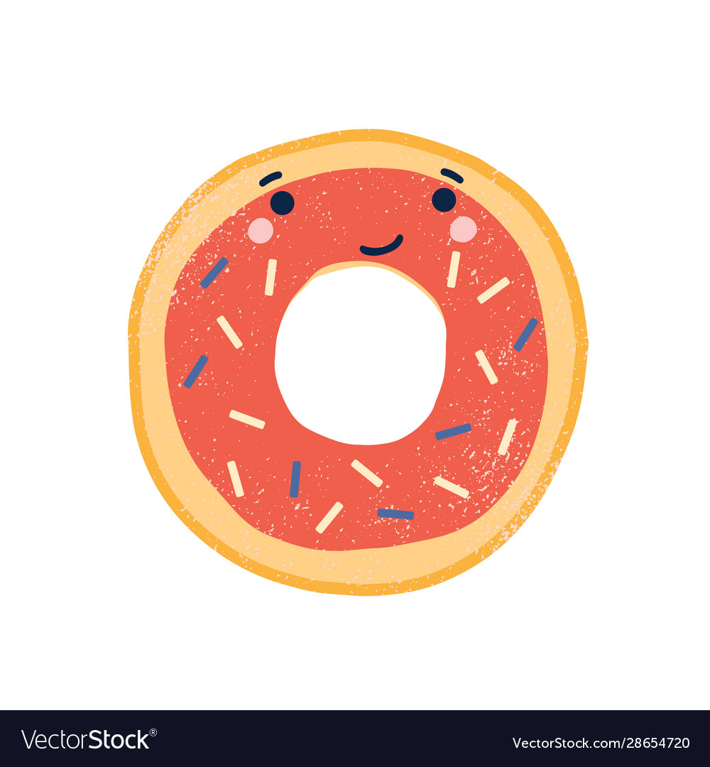 Cute doughnut flat adorable