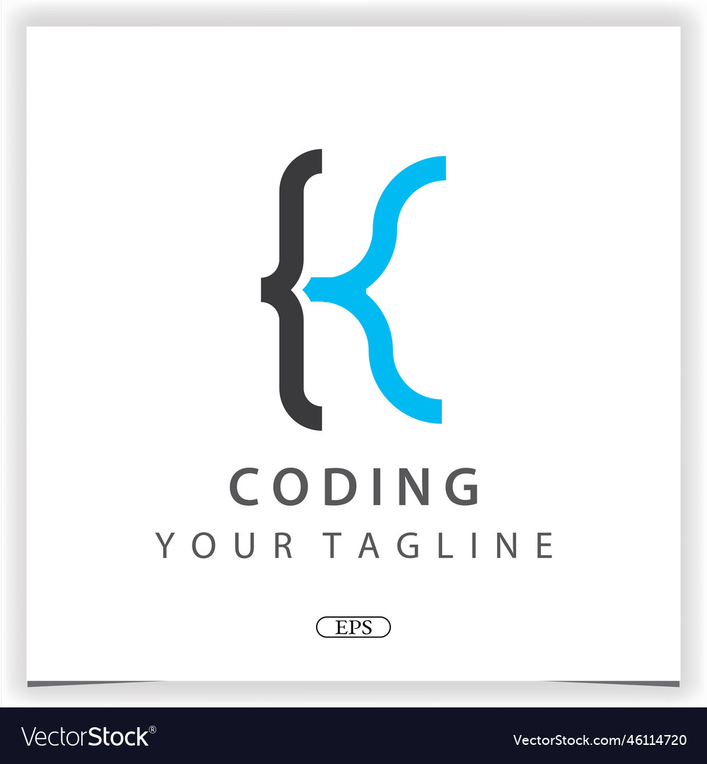 Letter kcoding or programmer logo premium elegant