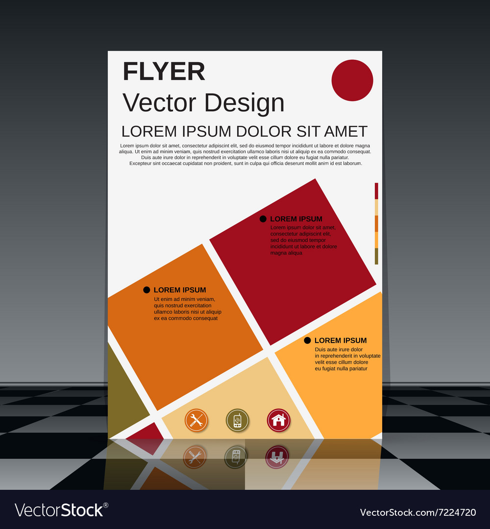 Professional Flyer Design Template Royalty Free Vector Image