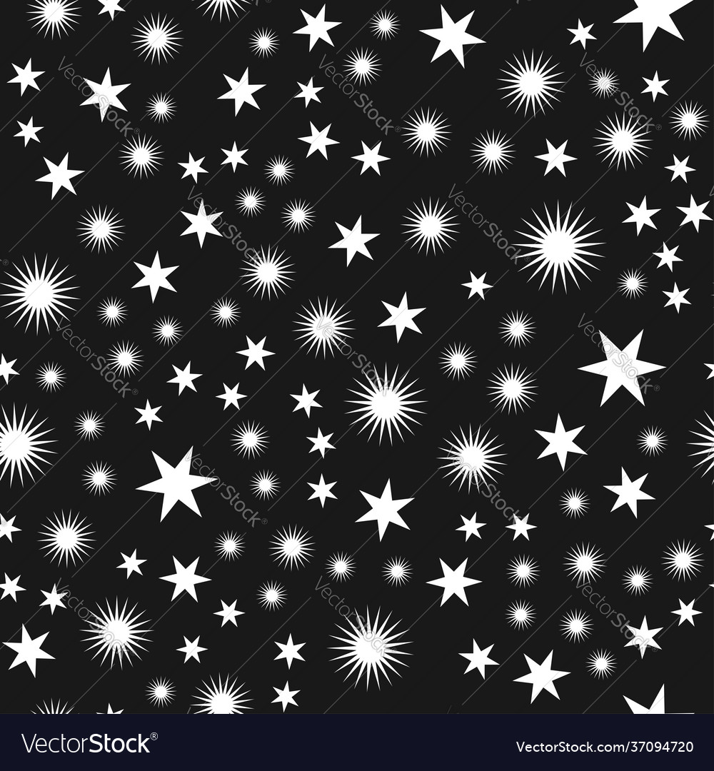 Random star shape pattern background seamlessly vector image Random star shape pattern background seamlessly