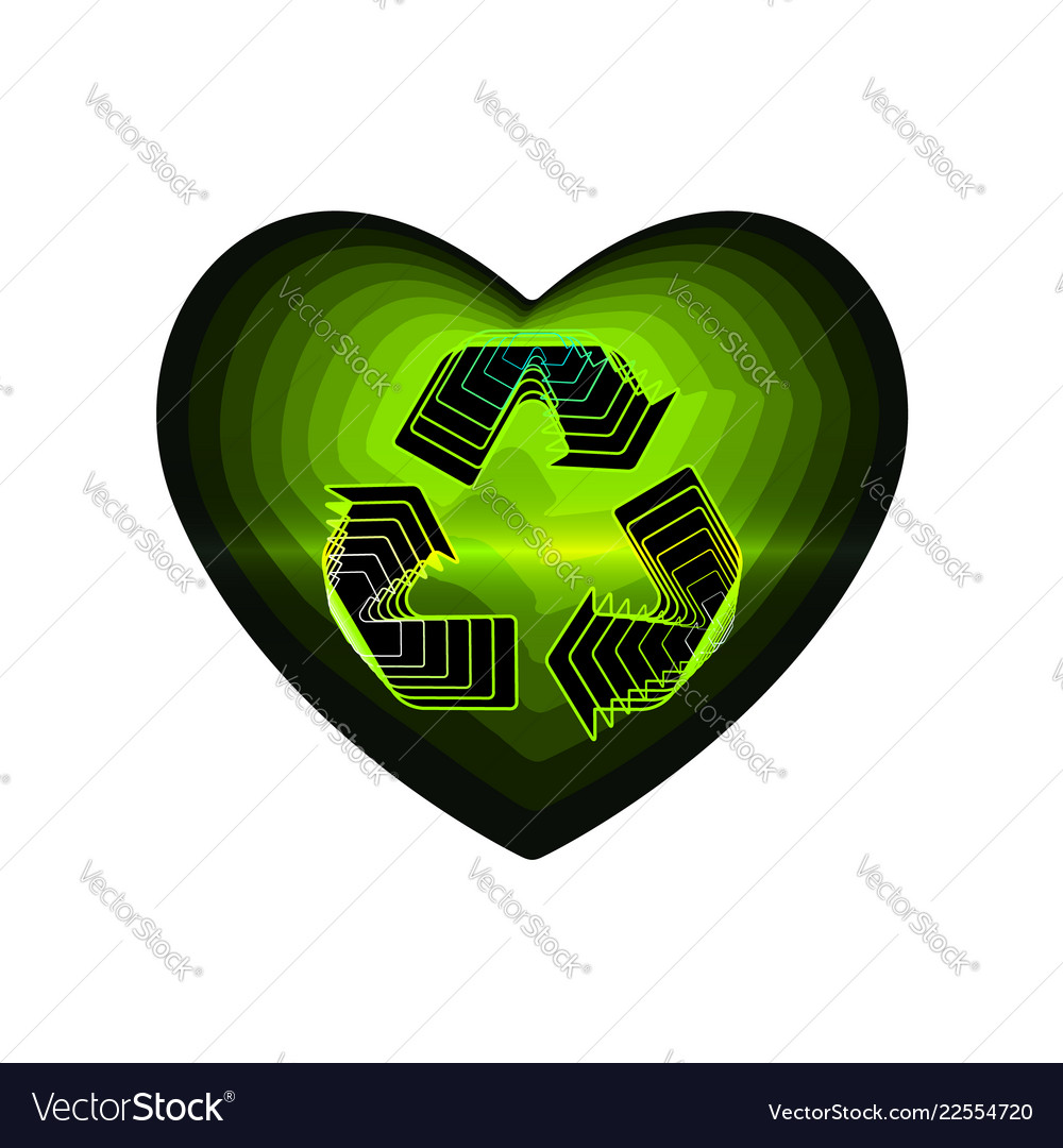 Recycle eco valentine day mit dem Zeichen