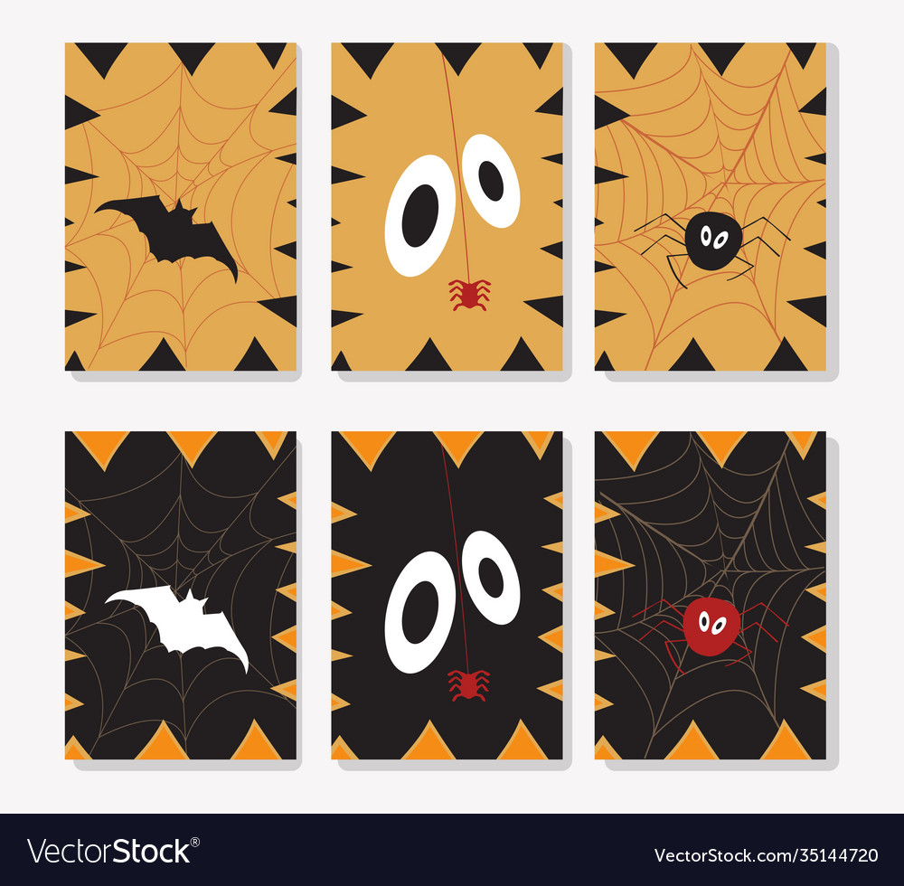 Set halloween gift cards