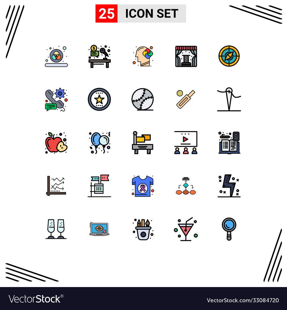 Universal icon symbols group 25 modern filled