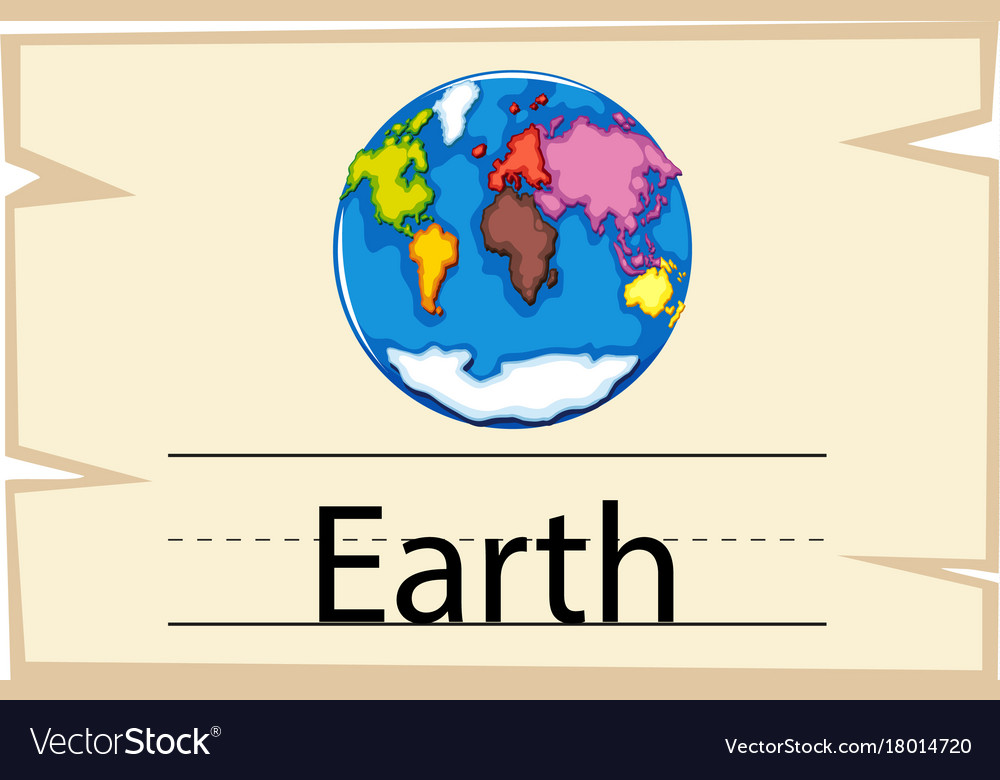 wordcard-template-for-word-earth-royalty-free-vector-image