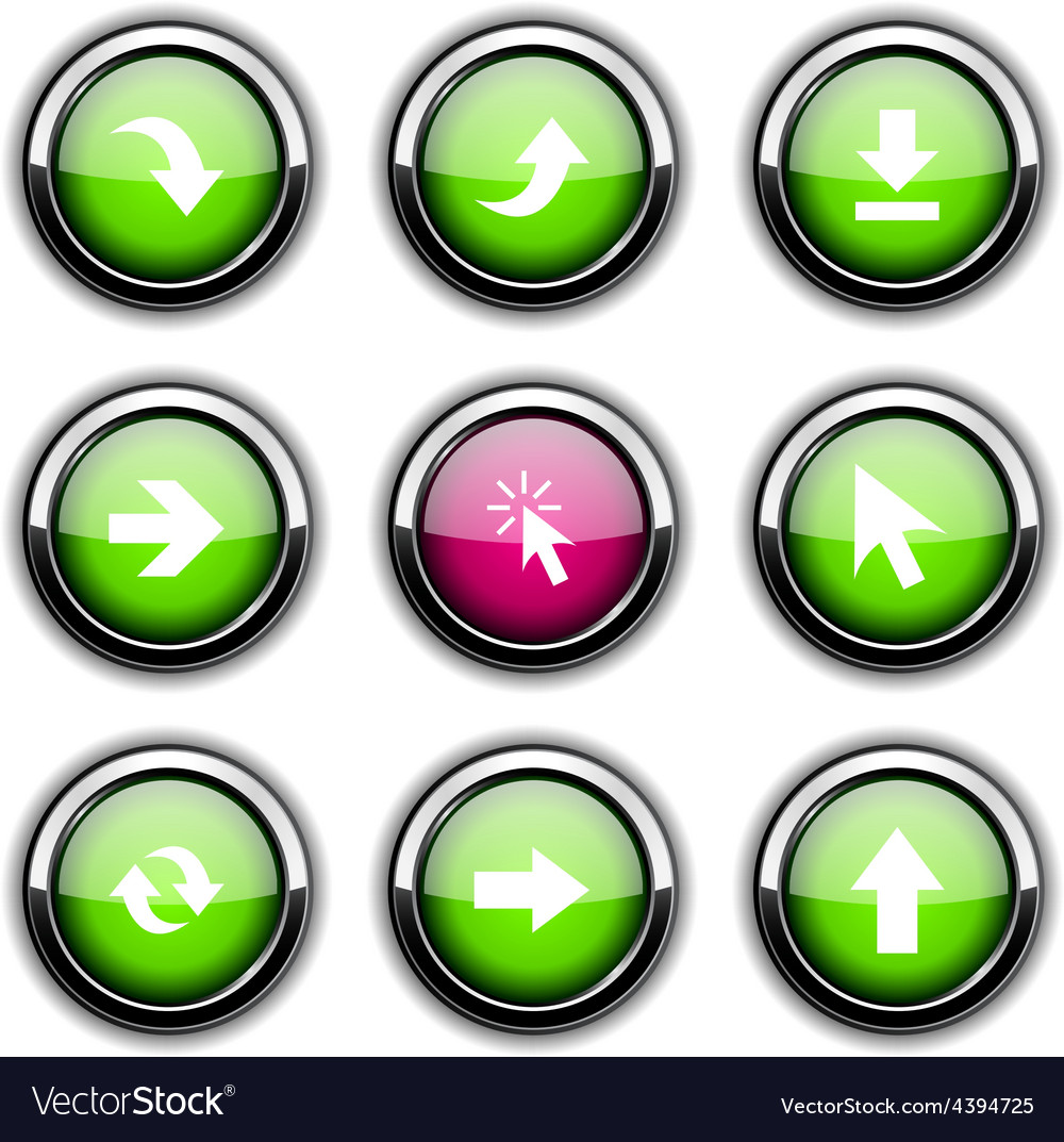 Arrows icons Royalty Free Vector Image - VectorStock