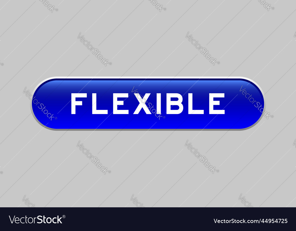 Blue color capsule shape button with word vector image Blue color capsule shape button with word