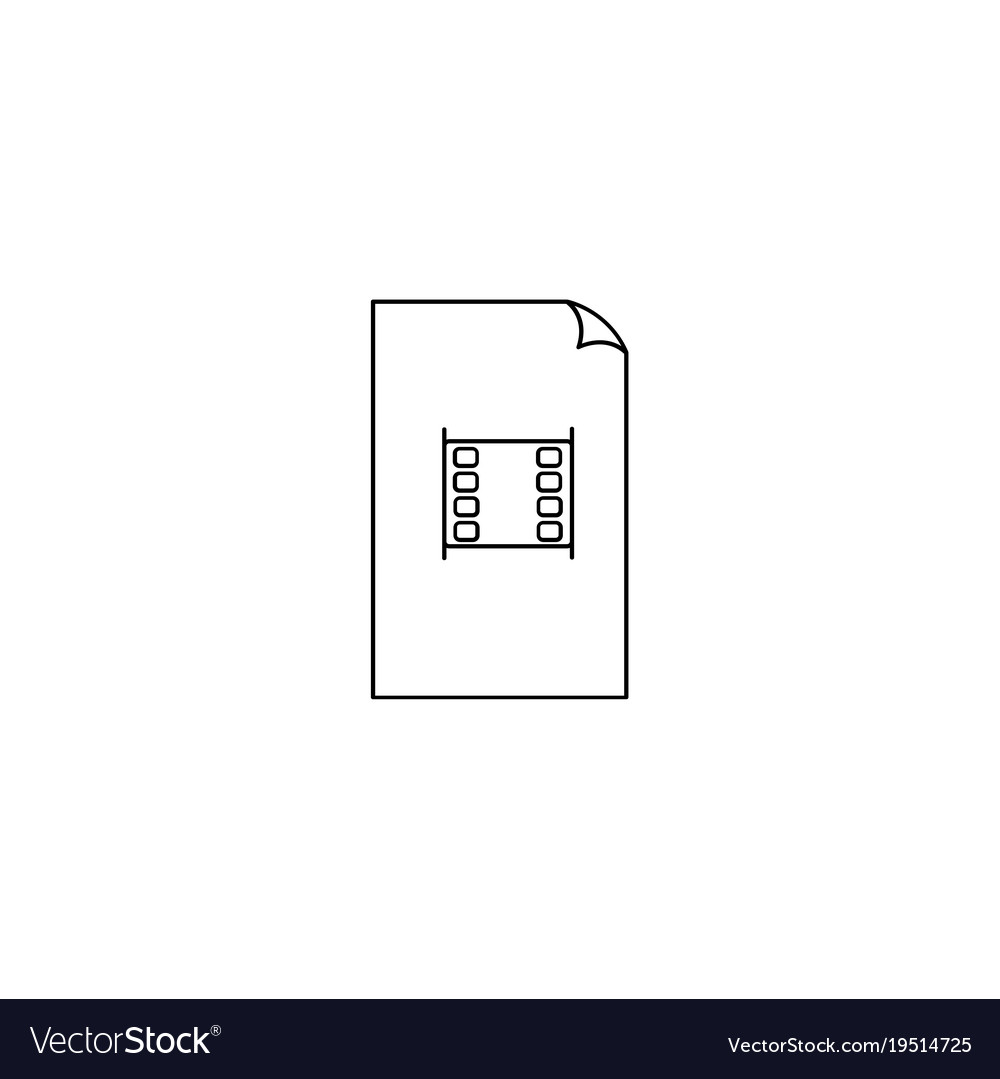 File types icon set in thin line style