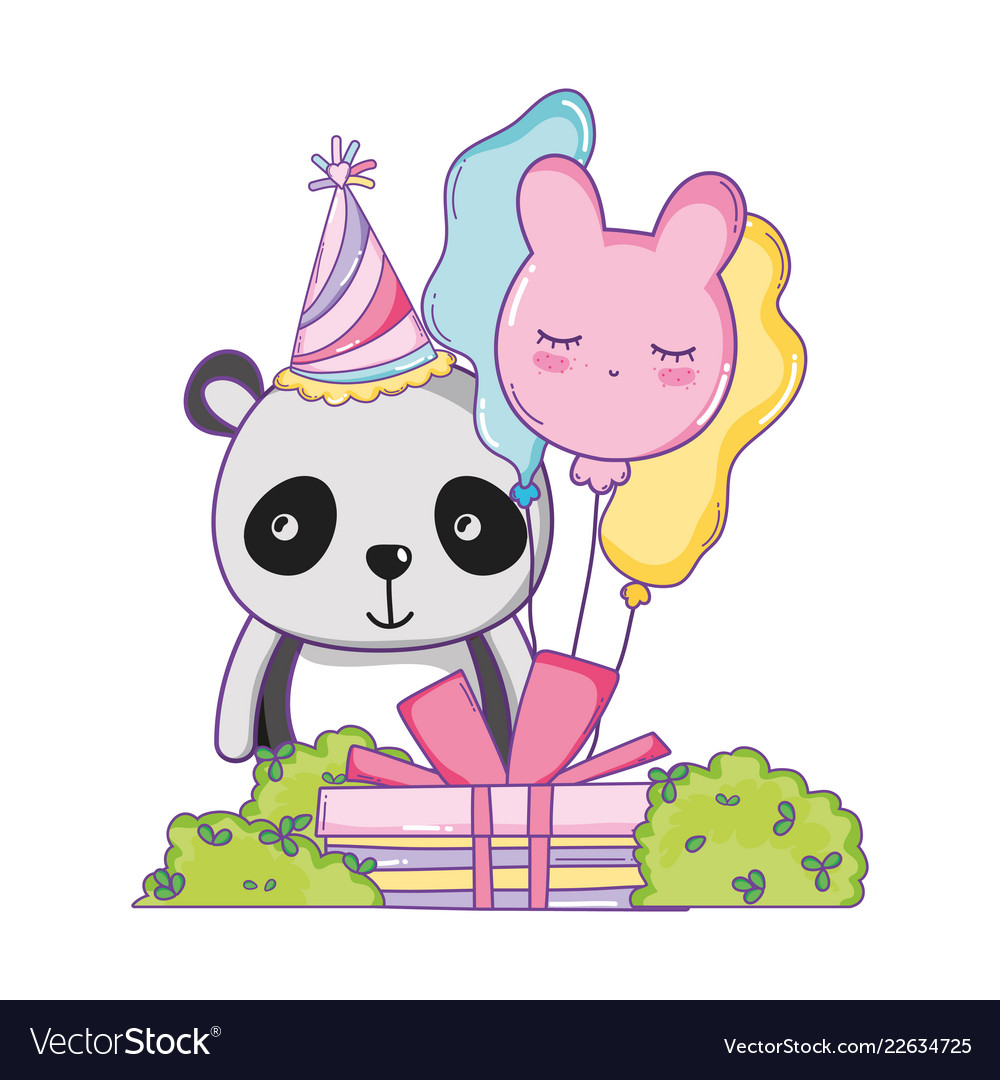 Happy birthday cute animal Royalty Free Vector Image