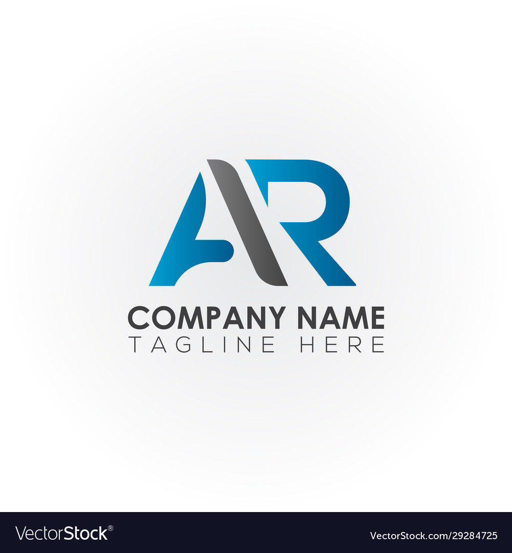 Initial ar letter logo with creative modern Vector Image