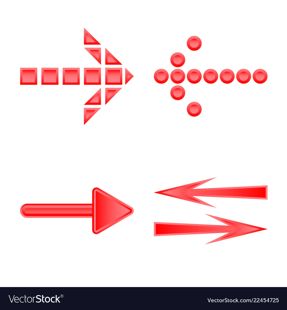 Isolierte Objekt von Element und Pfeil-Logo-Set vector image Isolierte Objekt von Element und Pfeil-Logo-Set