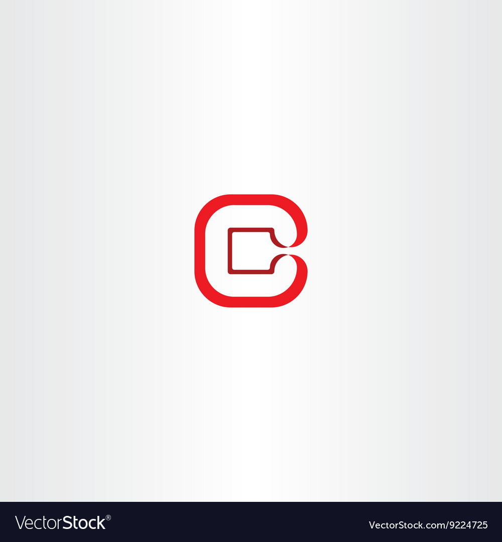 Logo letter c logotype c red icon Royalty Free Vector Image