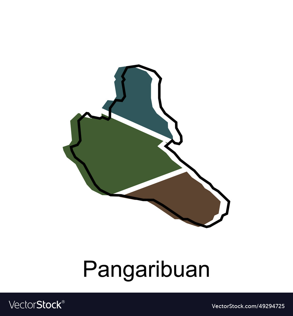 Map city of pangaribuan design world Royalty Free Vector