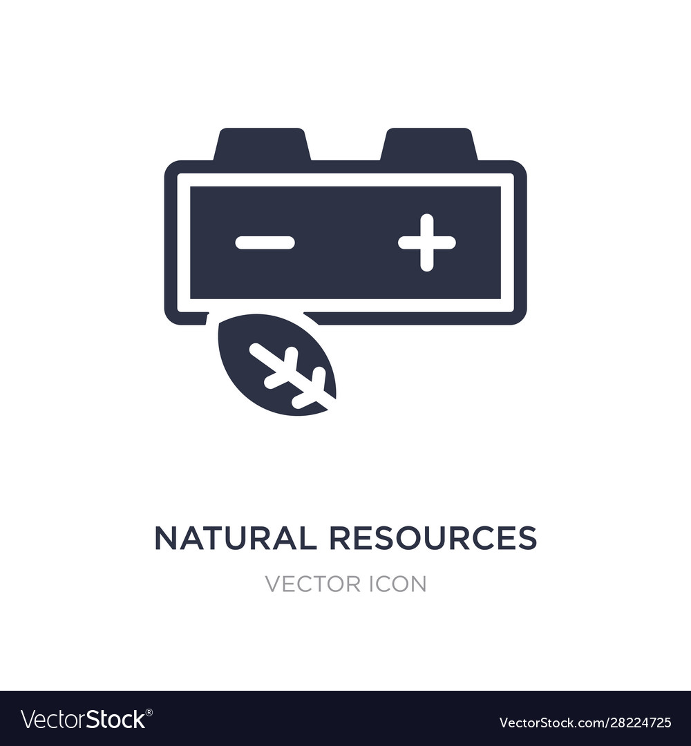 Natural resources icon on white background simple