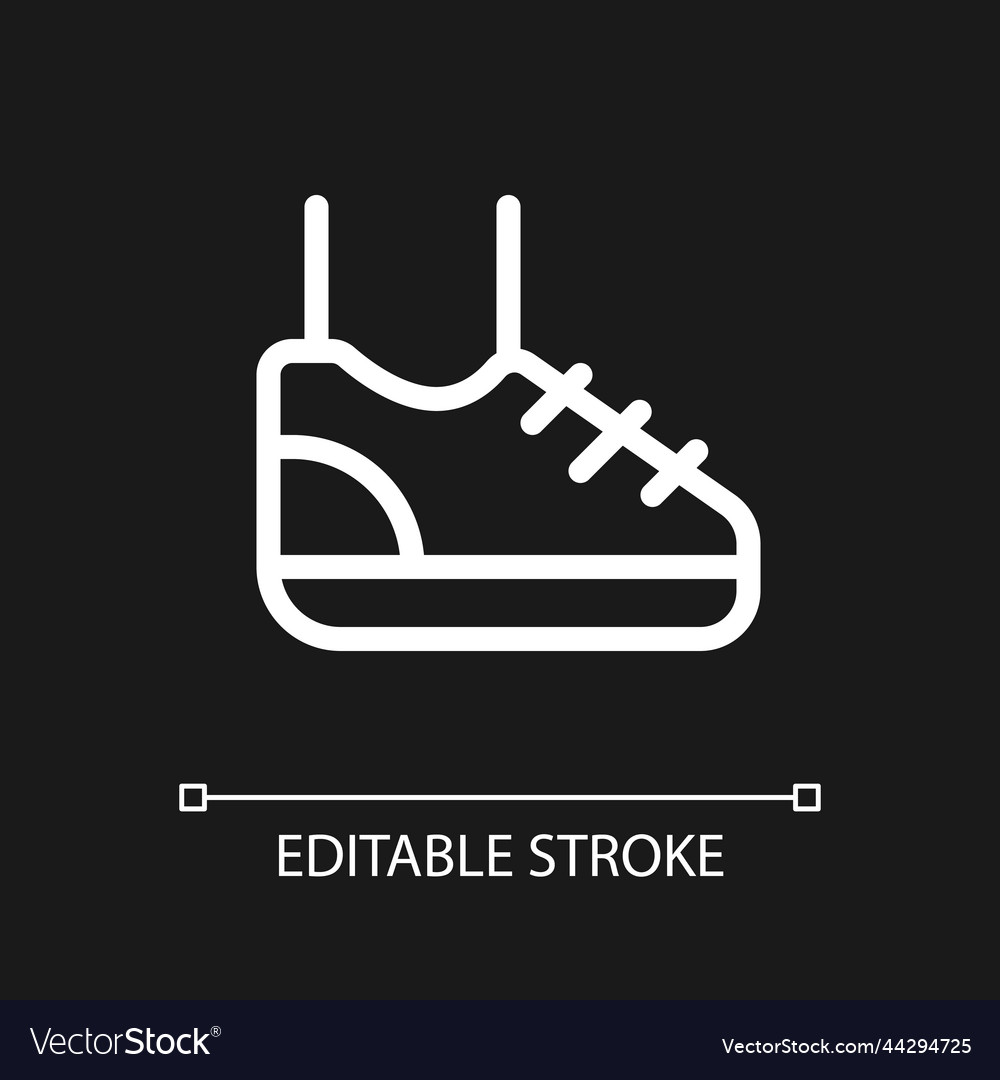 Sneaker pixel perfect white linear ui icon