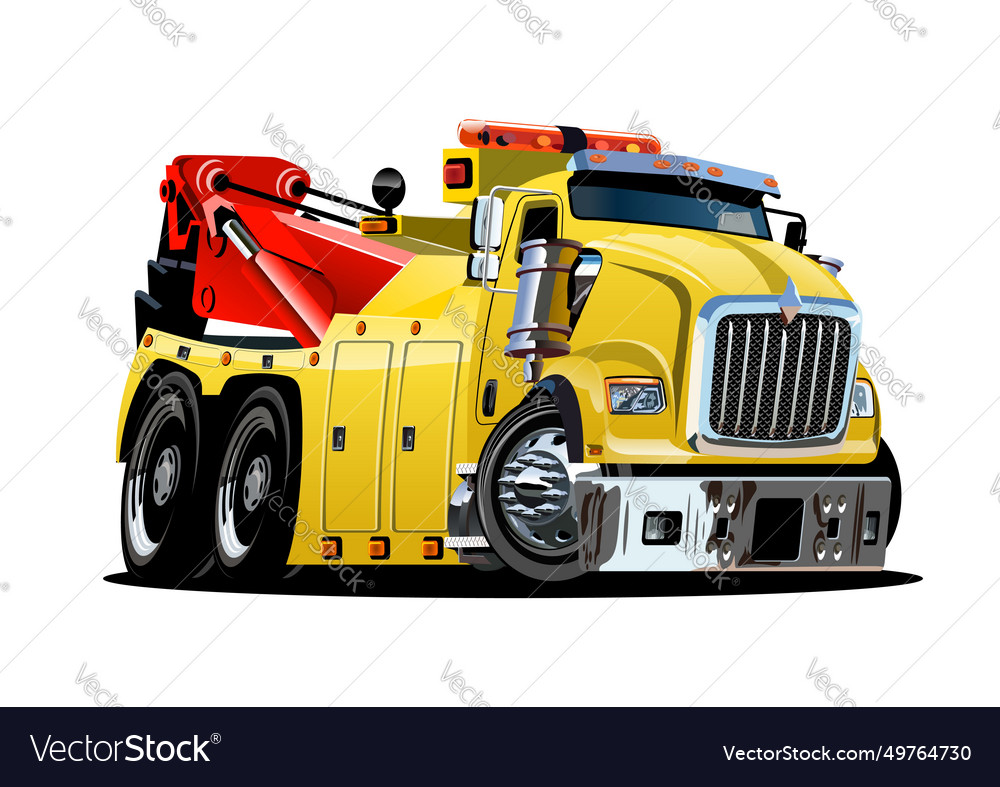 Cartoon tow truck Royalty Free Vector Image - VectorStock