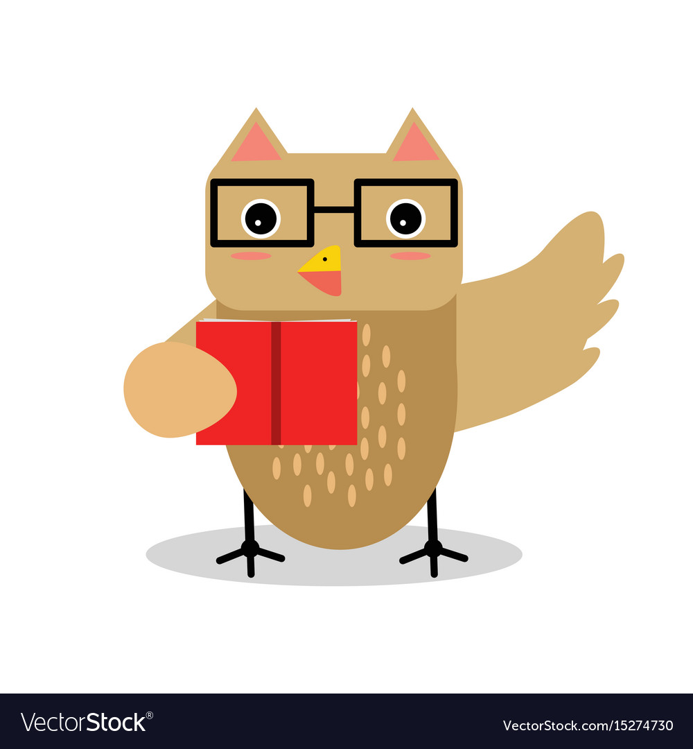 Cute cartoon owl bird character in geometric shape Cute cartoon owl bird character in geometric shape