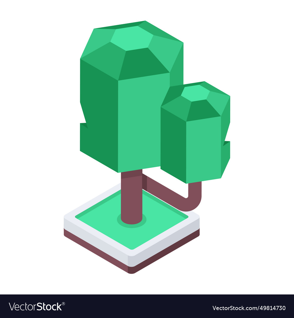 Download isometric icon garden tree