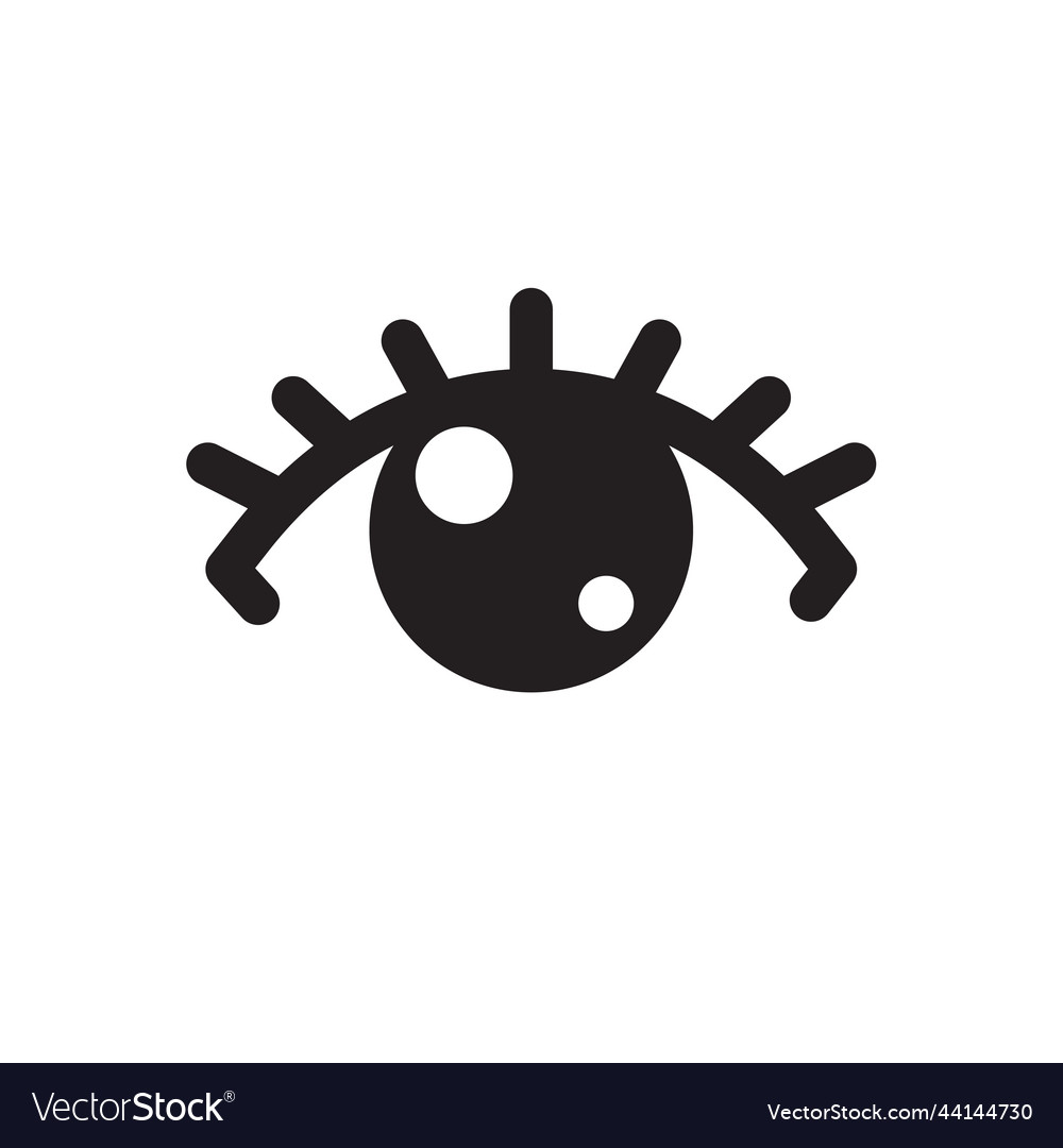 Eye icon simple flat design vision care Royalty Free Vector