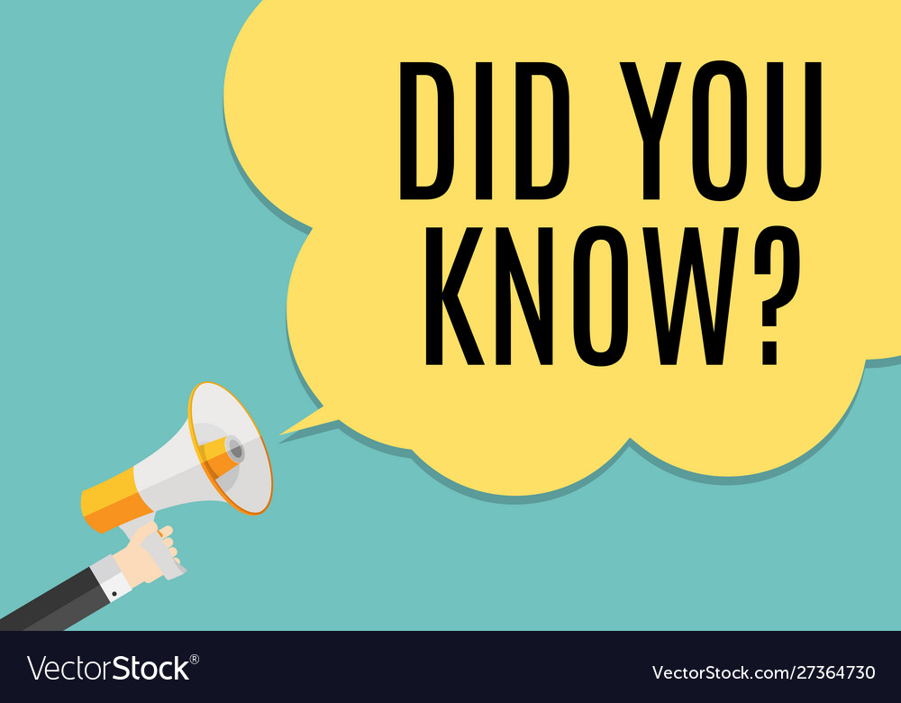 Interesting fact background did you know question Vector Image