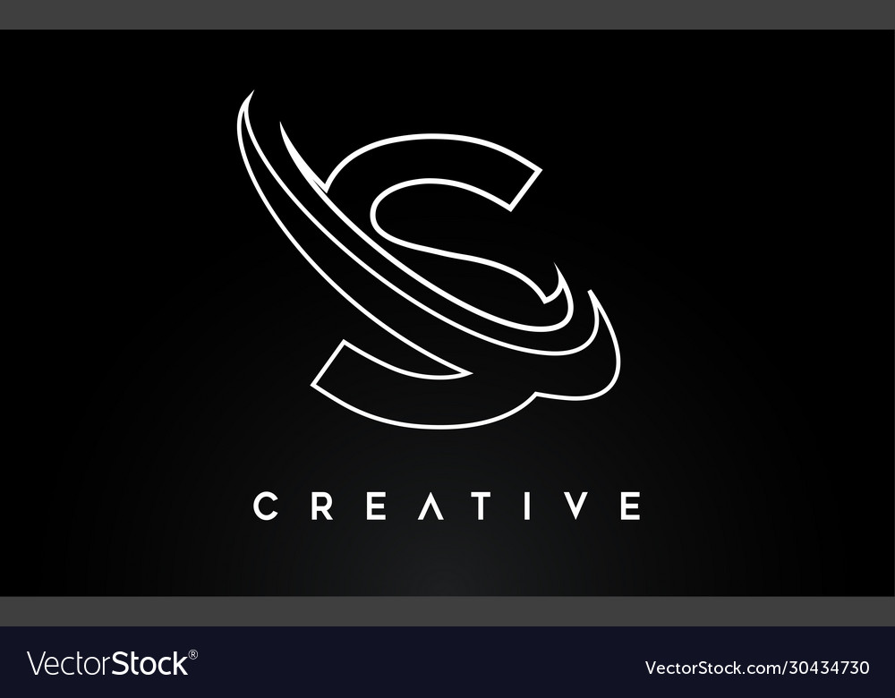 Letter s logo s design with monogram lines Vector Image