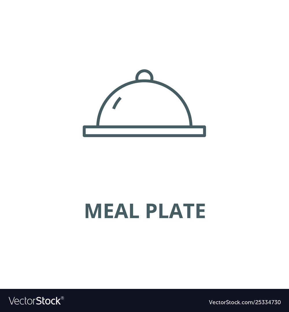 Meal plate line icon linear concept