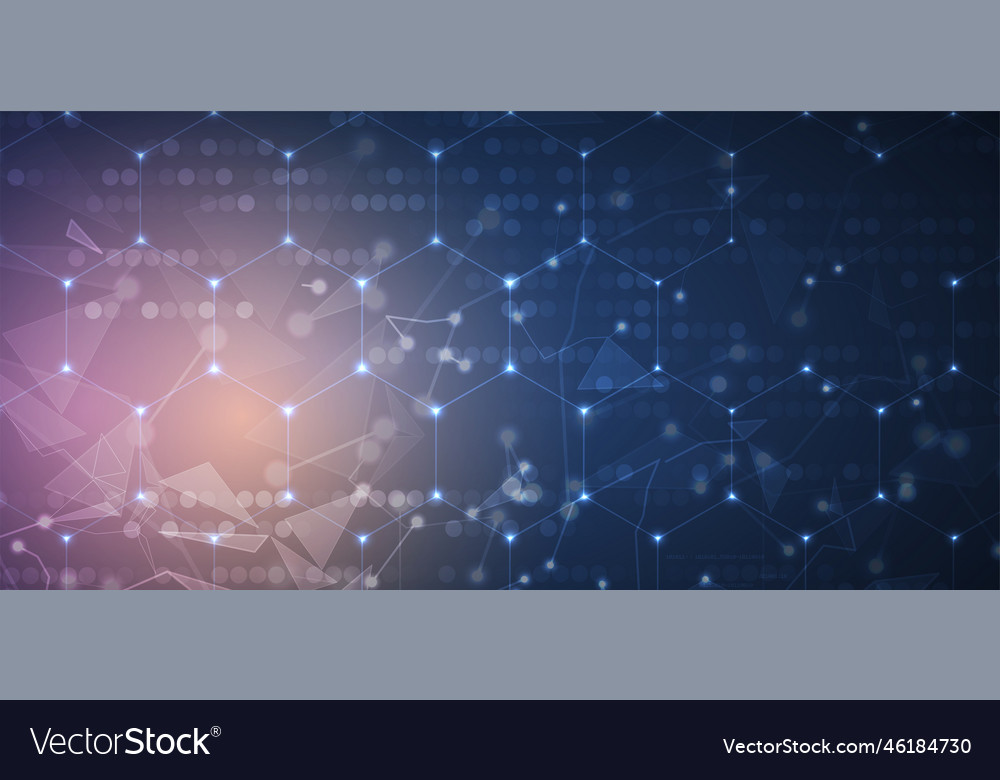Neural network concept connected cells with links vector image Neural network concept connected cells with links