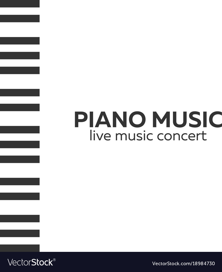 Piano concert poster design live music Royalty Free Vector