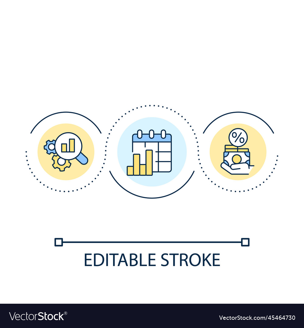 Regular payments loop concept icon vector image Regular payments loop concept icon