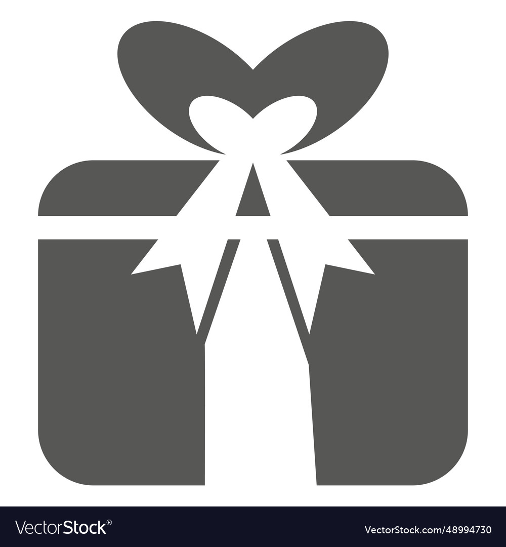 Ribbon wrapped giftbox icon