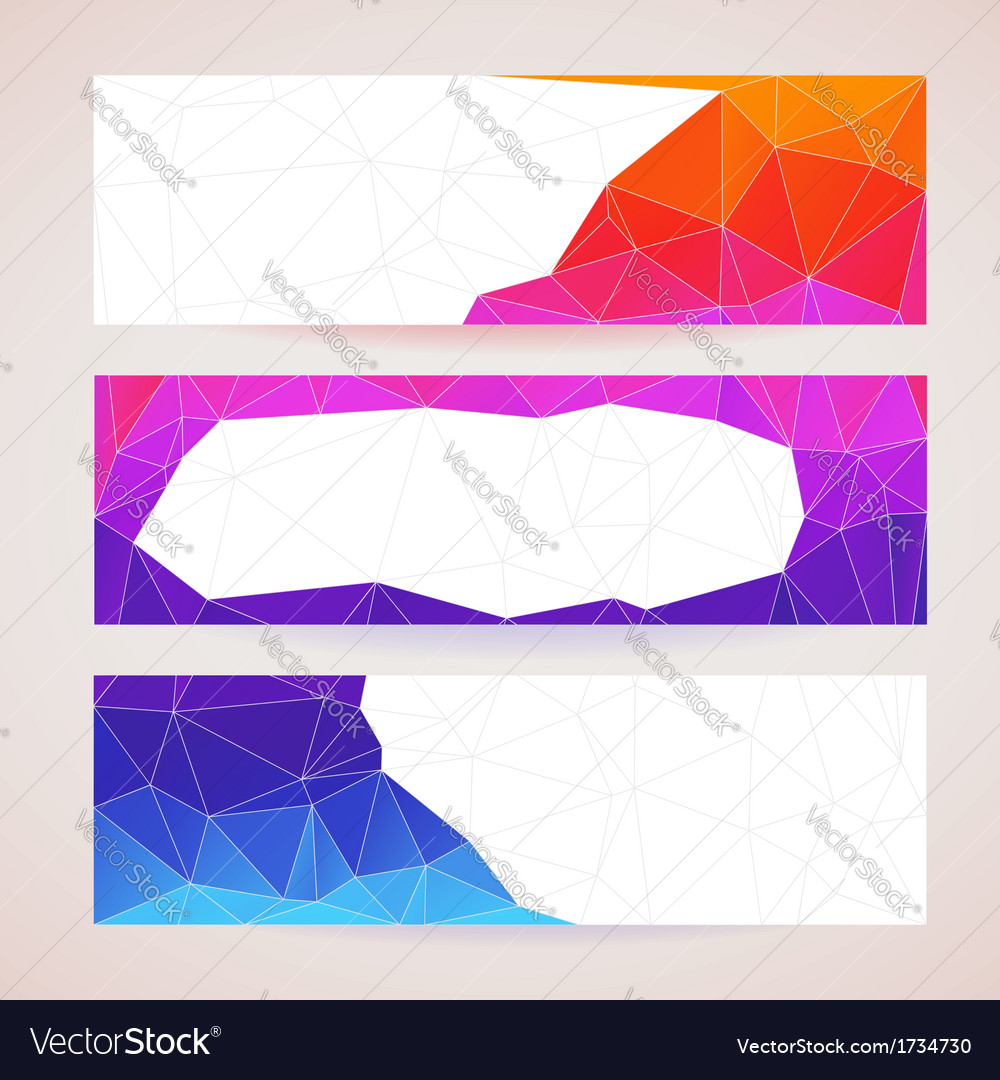 Set of banners for your website triangle