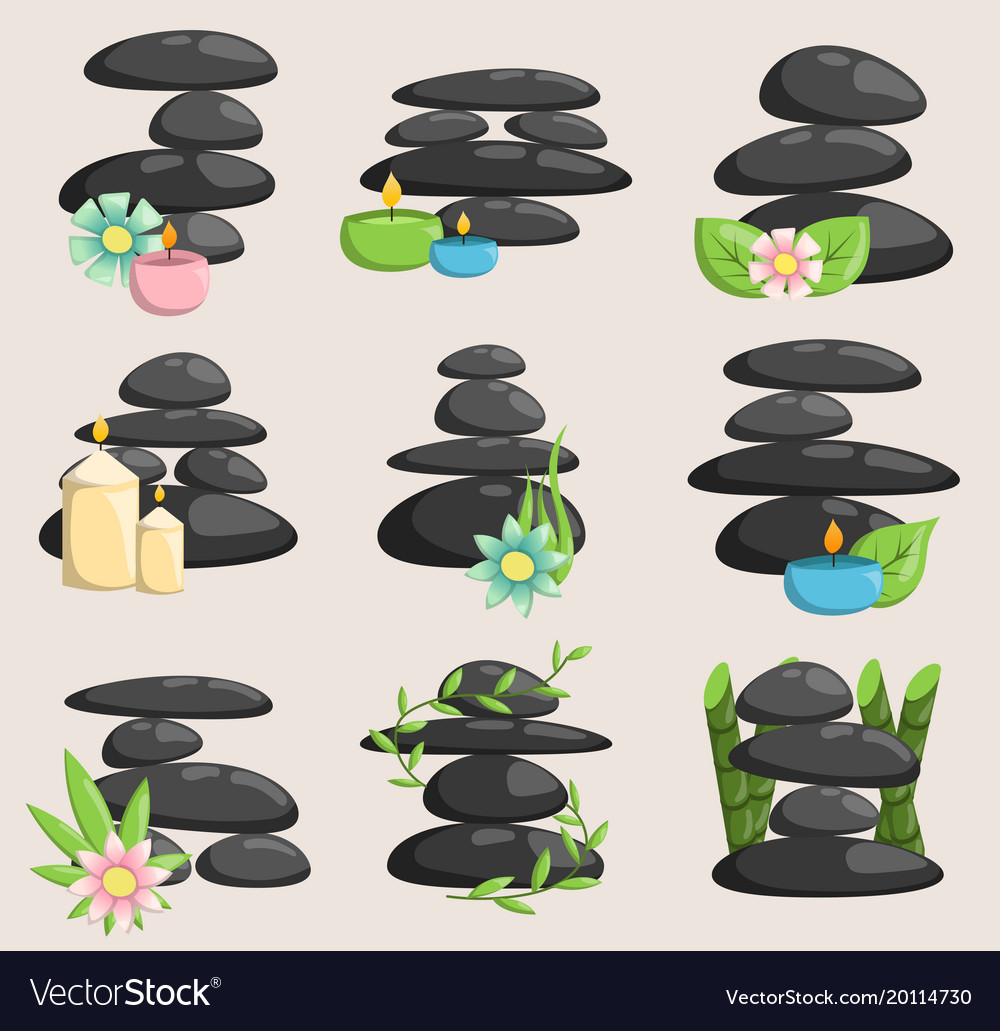 Spa stones isolated and relaxation