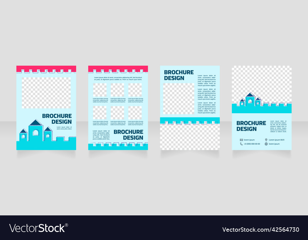 Traveling to historical sites blank brochure vector image Traveling to historical sites blank brochure