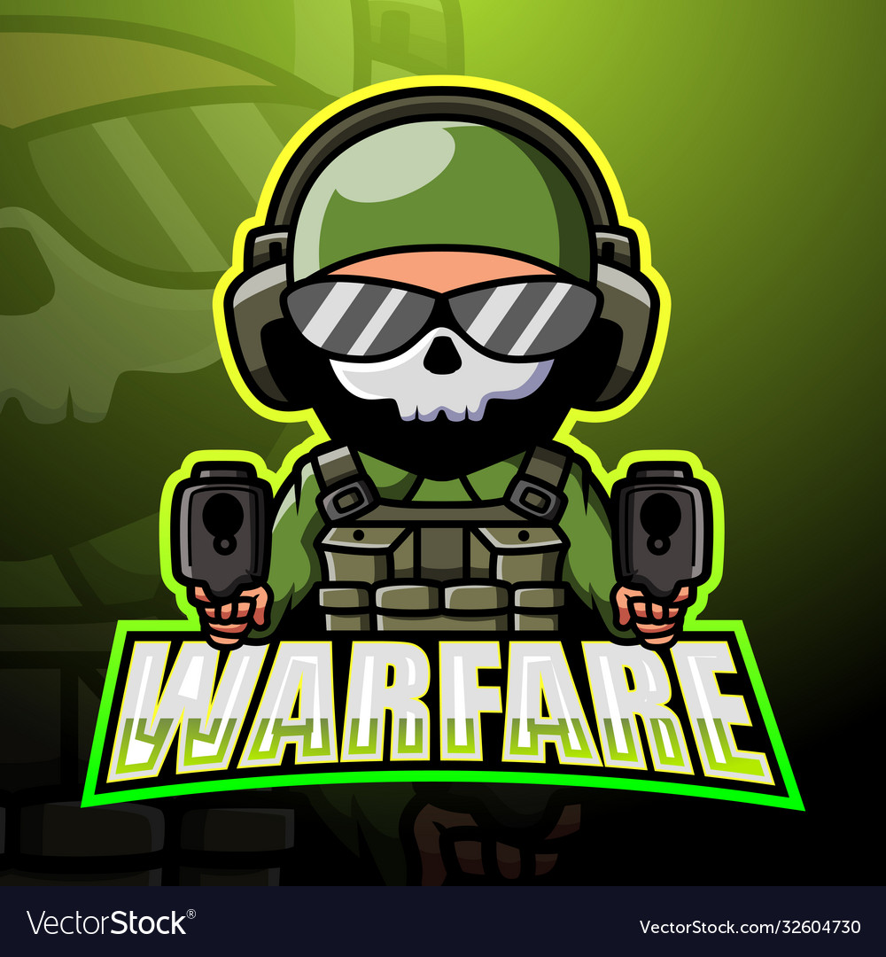 Warfare mascot esport logo design