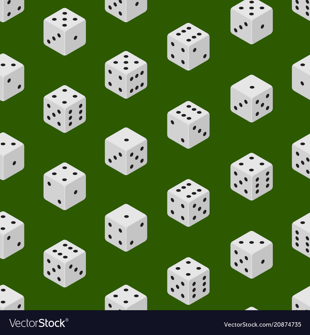 3d dice combinations seamless pattern background vector image 3d dice combinations seamless pattern background