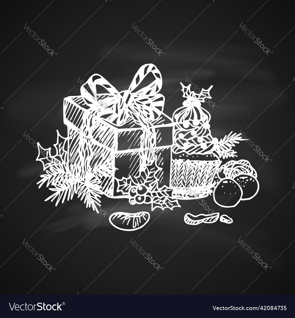 Christmas greeting card vector image Christmas greeting card