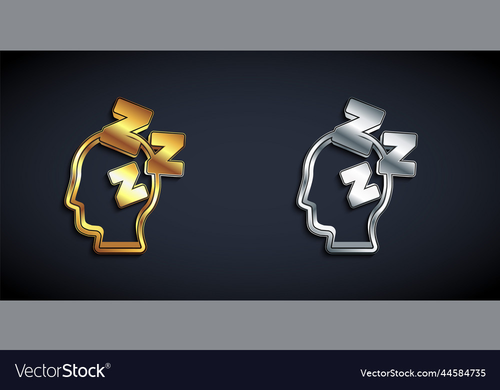 Gold and silver dreams icon isolated on black Vector Image